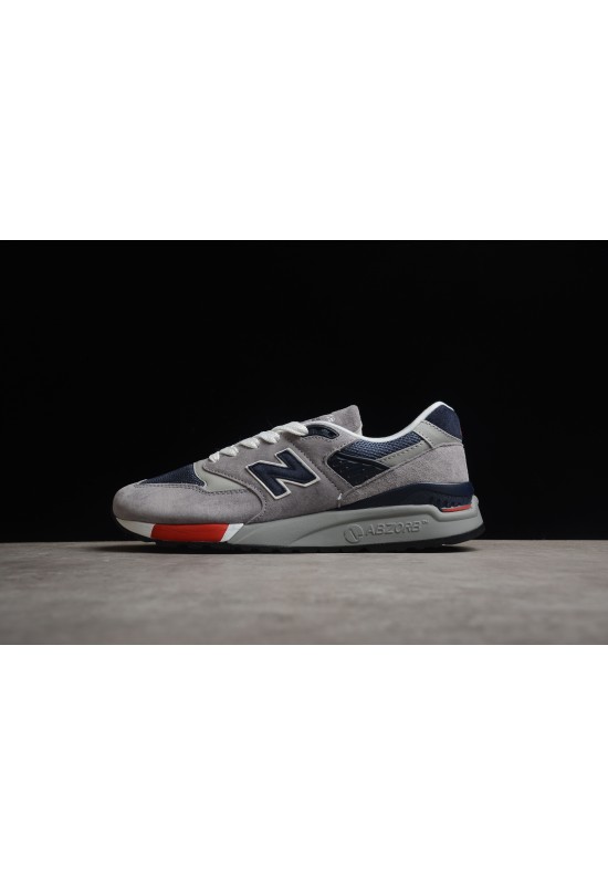 New Balance 998 Grey Navy Red'  M998GNR