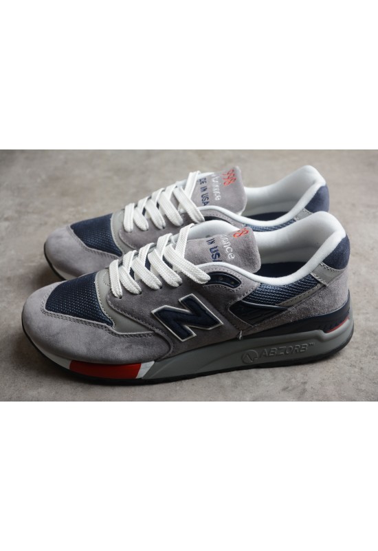 New Balance 998 Grey Navy Red'  M998GNR